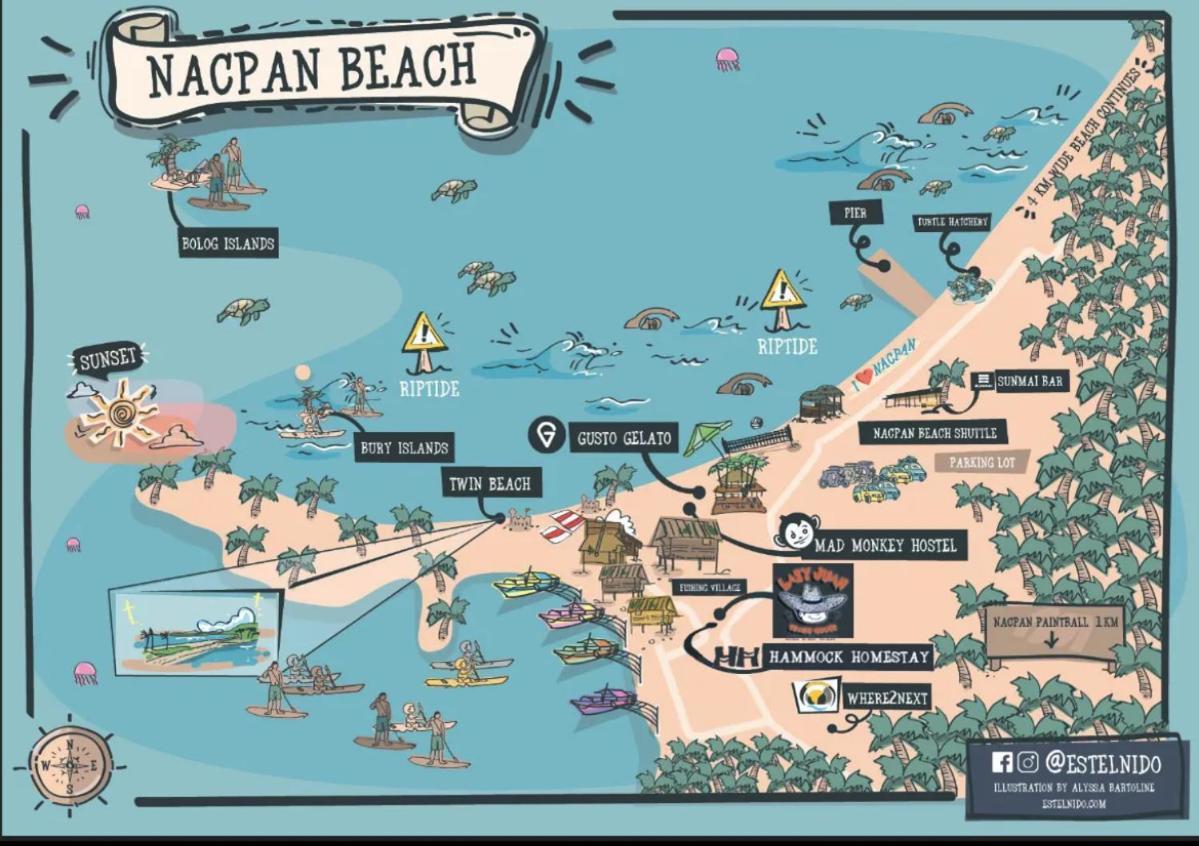 Lazy Juan Beach House Nacpan Эль-Нидо Экстерьер фото